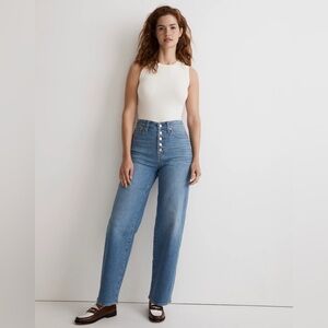 Madewell Womens The Curvy Perfect Vintage Wide-Leg Jean in Ohlman Wash Sz 28
